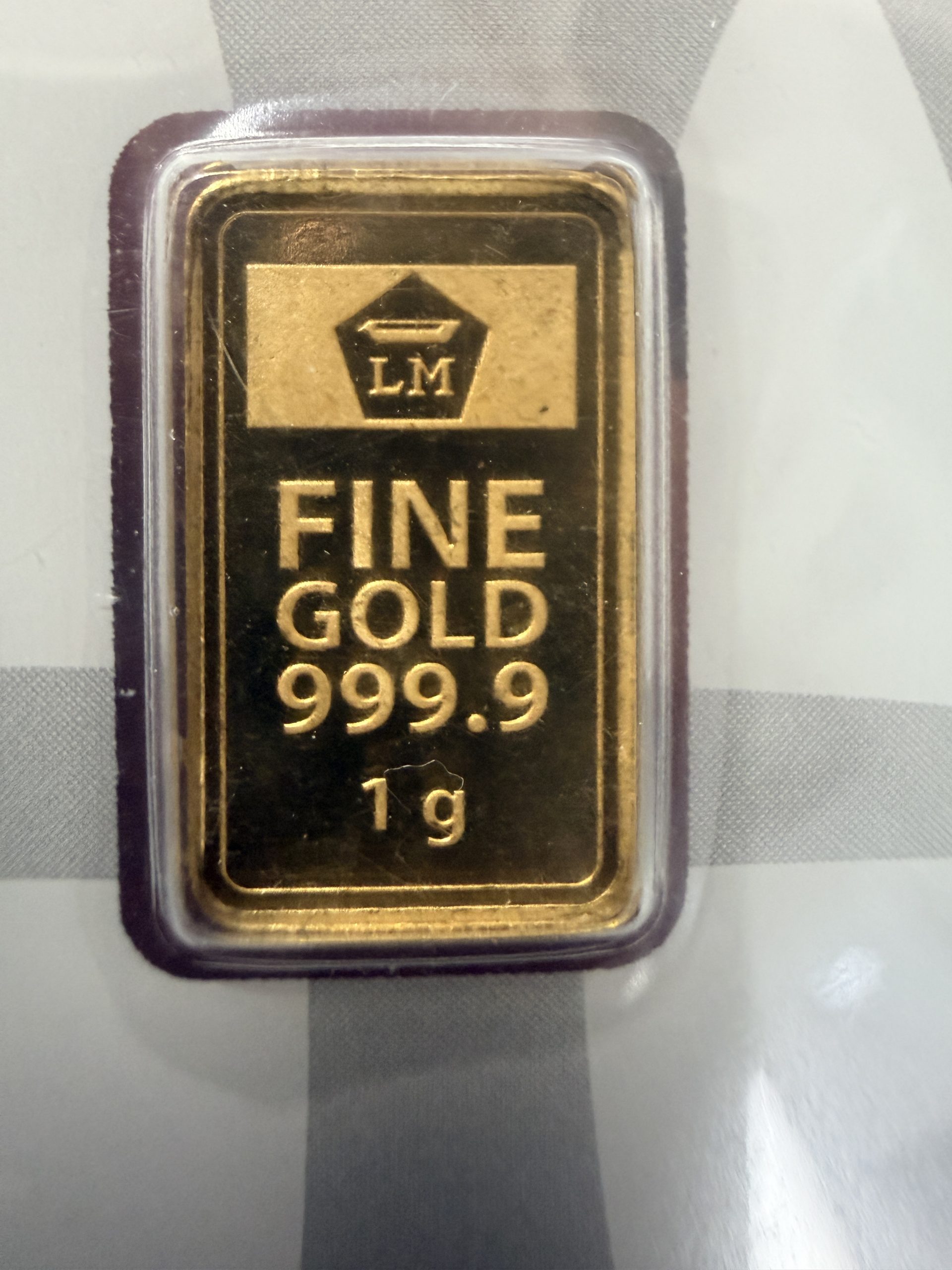 藍住町笠木で買取したインドネシア製FINE GOLD 999.9の1gインゴット